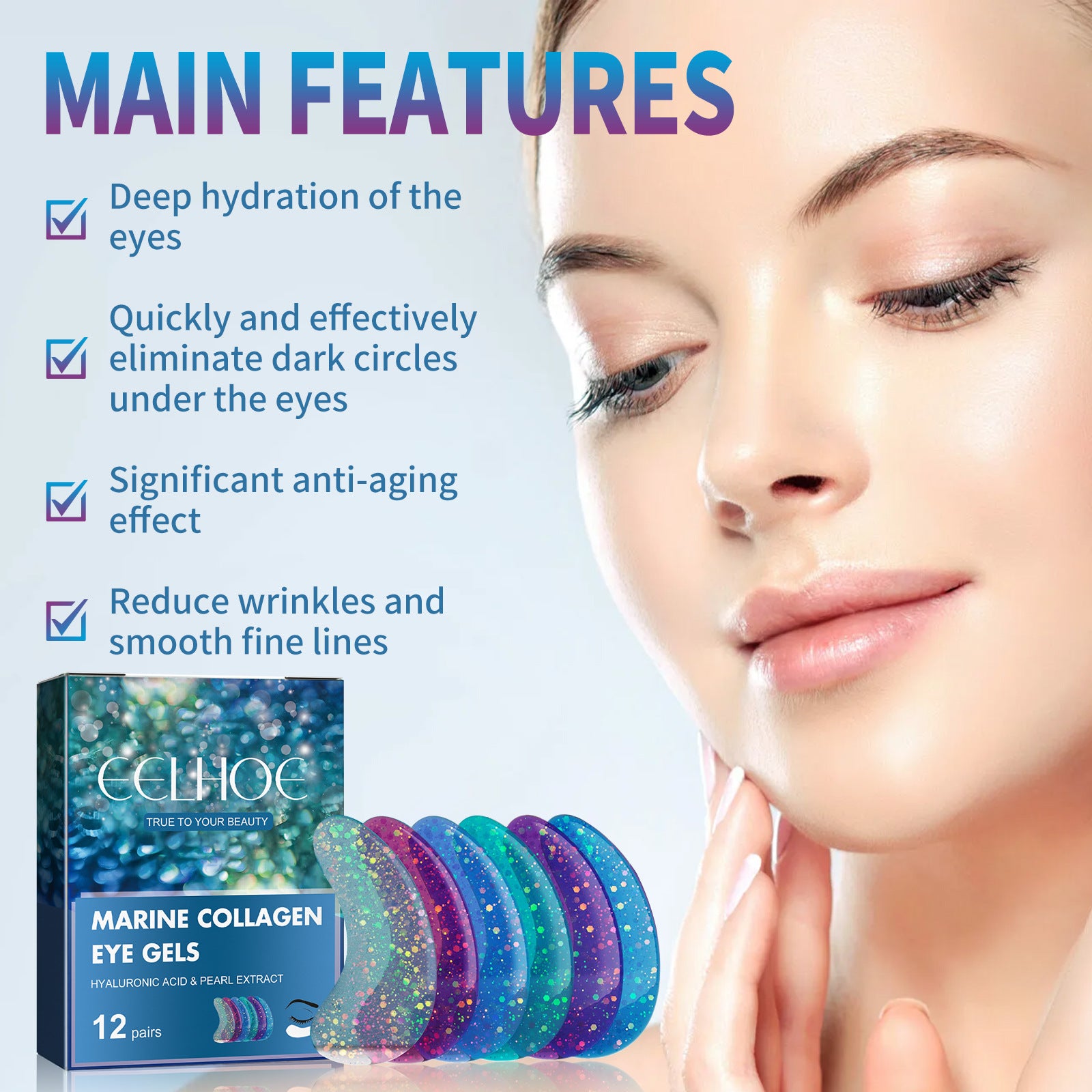 Marine Collagen Eye Gel Patches – Elastic & Deep Moisturizing