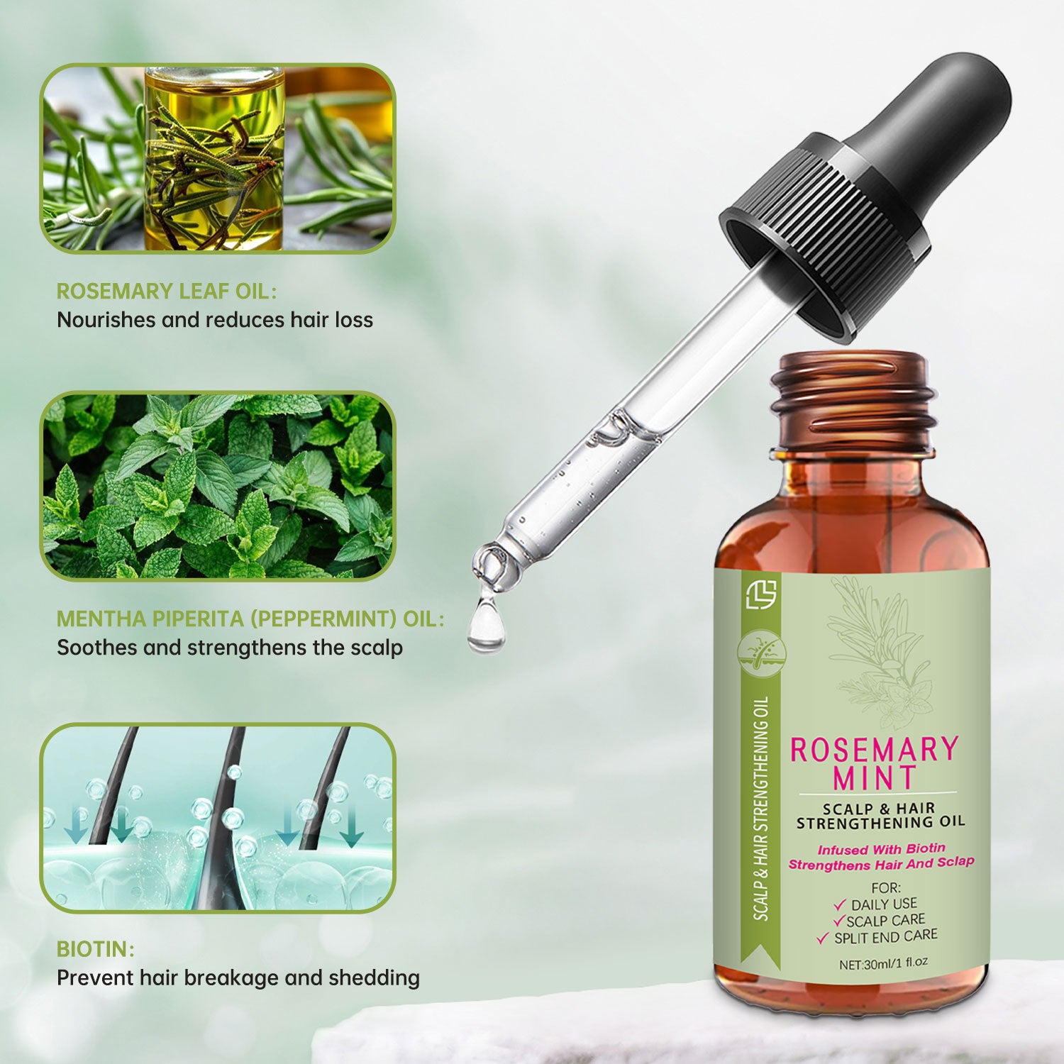 Rosemary Mint Hair Oil